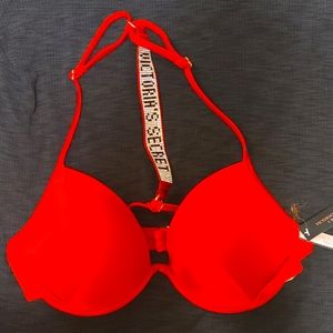 Victoria Secret Red jeweled bikini top